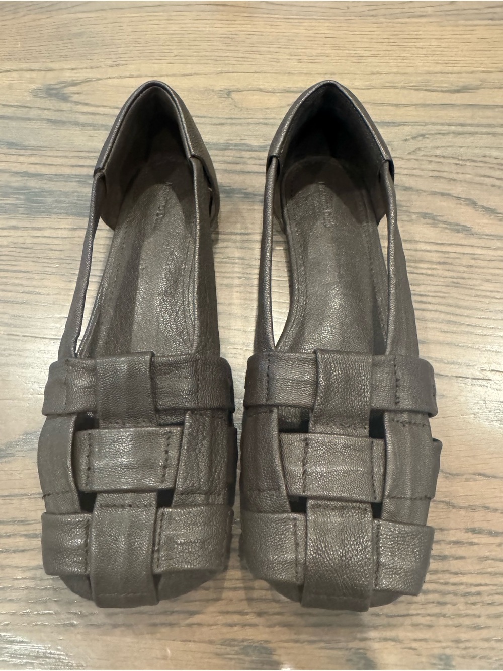 Massimo Dutti Woven Leather Cage Sandals - dark brown - Picture 6 of 8